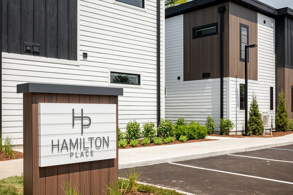 Hamilton Place sign and building